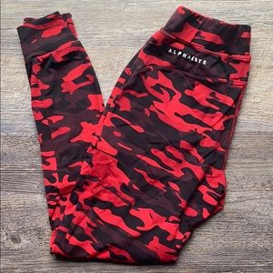 Alphalete Red Camo Jogger